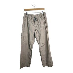 Aerie High Waisted Wide Leg Women's Cargo Pants Size Large Brown, Casual Outdoor